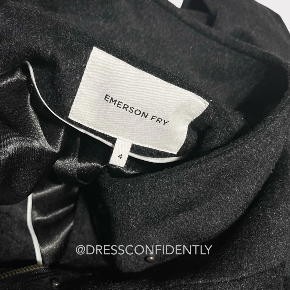 EMERSON FRY Army Coat - Charcoal Wool Cashmere - Picture 11 of 11